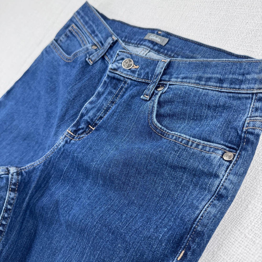 Cabelas Womens Straight Leg Jeans Blue Medium Wash Stretch Size 6 Short